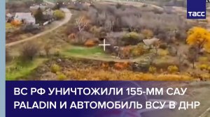 ВС РФ уничтожили 155-мм САУ Paladin и автомобиль ВСУ в ДНР