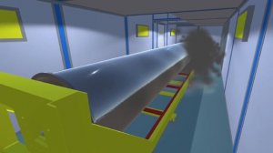 Окраска труб в камере с сухой фильтрацией