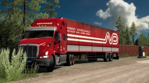 454 / ETS2 1.56 / Peterbilt 387 / Русская сборка / Взял груз из Оймякона на Якутск.