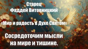 Старец Фаддей Витовницкий - Мир и радость в Духе Святом - Сосредоточим мысли