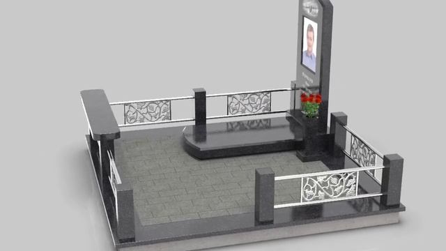 Визуализация 360° на основе памятника В2 из гранита Парадизо в Москве смотреть онлайн