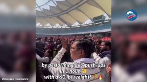 Индийский атлет побил рекорд Гиннесса, отжавшись 847 раз с 30-килограммовым рюкзаком на плечах