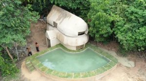 Строительство бассейна из бамбука и глины ,своими руками.