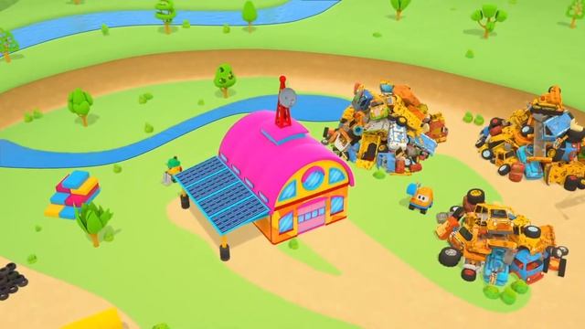 Лёва Грузовичок и мультики про его друзей. Как убрать сено с поля?