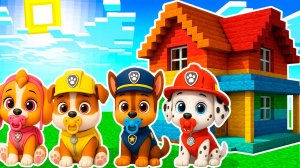 ПОСТРОИЛ ДОМ для БЕЙБИ ЩЕНЯЧИЙ ПАТРУЛЬ в МАЙНКРАФТ PAW PATROL МУЛЬТИК