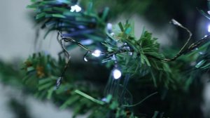 Гирлянда Хвойная лапа, холодный свет, зеленый провод (ГП-0007)