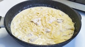 Альфредо эконом вариант: спагетти с грудкой в молочном соусе🍝