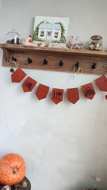 Деревянные флажки Farm Autumn