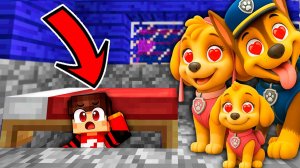 СПРЯТАЛСЯ под КРОВАТЬЮ ОТ ВЛЮБЛЕННОЙ СЕМЬИ ГОНЩИКА ЩЕНЯЧИЙ ПАТРУЛЬ В МАЙНКРАФТЕ