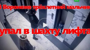 В Воронеже трёхлетний мальчик упал в шахту лифта