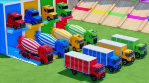 Катаемся на крутых разноцветных машинках и грузовиках из мультиков для детей №16 🚗