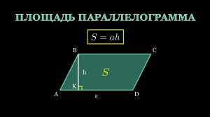 Геометрия 8 класс. Площадь параллелограмма.