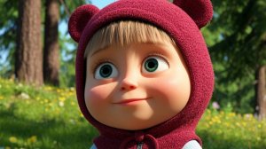 Маша и медведь играют.