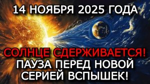 МАГНИТНЫЕ БУРИ 14 НОЯБРЯ 2025 ⚡ СОЛНЦЕ ЗАТИХЛО — НО УГРОЗА ВСПЫШКИ ВСЁ ЕЩЁ ЖИВА!