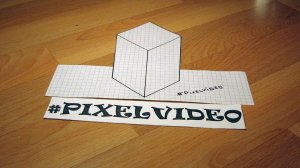 РИСУЕМ ПО КЛЕТОЧКАМ ПРОСТУЮ ИЛЛЮЗИЮ #pixelvideo3d