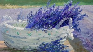 Лаванда в корзине