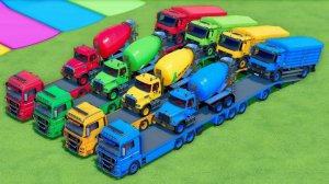 Катаемся на крутых разноцветных машинках и грузовиках из мультиков для детей №13 🚗