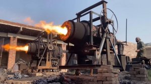 Интересный процесс производства стальных валов для мельницы.