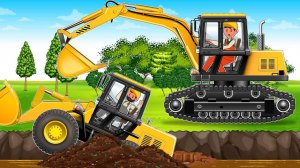 МУЛЬТИК МАШИНКИ ВИДЕО ПРО МАШИНКИ СТРОИТЕЛЬНАЯ ТЕХНИКА СТРОИМ ДОРОГУ ЦВЕТНЫЕ МАШИНКИ ИГРУШКИ МАШИНКИ