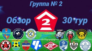 Дивизион Б. Группа № 2 обзор 30-го тура, сезон 2025 года