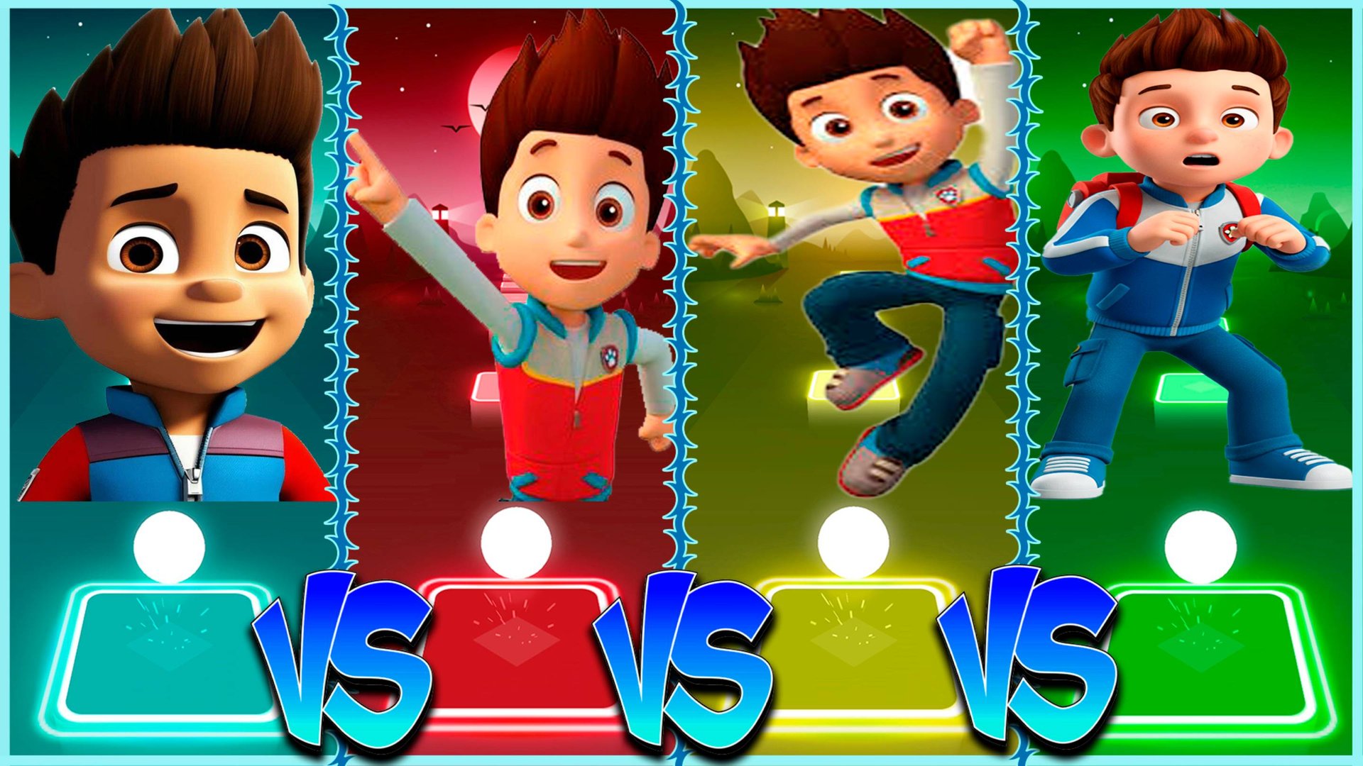 Щенячий патруль: Райдер VS Райдер VS Райдер VS Райдер Coffin Dance в Tiles Hop lvl 12 смотреть онлайн