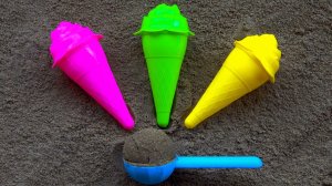 Учим цвета и цифры с цветным Мороженным и Формочками :  Учим цвета с Игрушками | Детские  Песенки