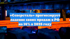 «Северсталь» прогнозирует падение своих продаж в РФ на 14% в 2025 году