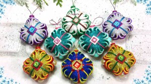 Новогодние игрушки своими руками из фоамирана. Ёлочные игрушки, МК. Перезагрузка.