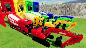 Катаемся на крутых разноцветных машинках и грузовиках из мультиков для детей! Мультики про машинки!