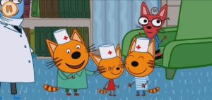 Три Кота Мультфильм  Игра Прививка