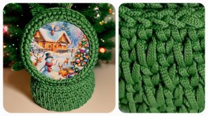 Корзинка вязаная крючком плотным узором из полиэфирного шнура. МК. Мастер класс