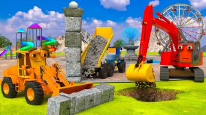 МУЛЬТИК МАШИНКИ ВИДЕО ПРО МАШИНКИ СТРОИТЕЛЬНАЯ ТЕХНИКА СТРОИМ ПАРК ЦВЕТНЫЕ МАШИНКИ ИГРУШКИ МАШИНКИ