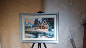 Оформленные работы  от Риолис- Весенний пейзаж  и Зимнмй пейзаж.