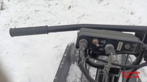 Мототолкач первый выезд на снегу. наступила зима 2025 год.