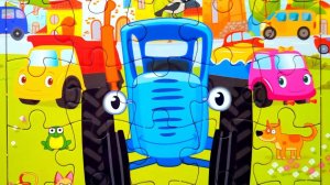 Синий трактор пазл 🧩 | Видео для детей | Мультики с игрушками | Видео для самых маленьких ❤️