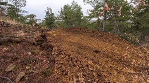 Бульдозер CATERPILLAR D7G и экскаватор делают дорогу.