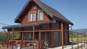 Остекление деревянного дома в профиле в цвете темный дуб в массе. ОКНАЛЮКС Севастополь