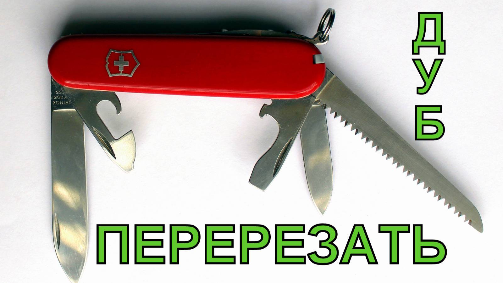 Перерезать 10 см дуба карманной ножовочкой, в реальном времени.