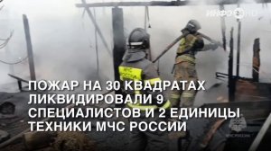 В Кургане по ул. Акмолинская произошло возгорание бани (2025-11-10)