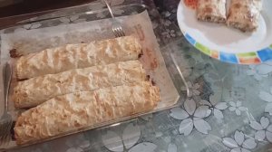 🍎 Ароматный, сочный и очень вкусный! Рулет из лаваша с яблоками, творогом и орешками.