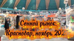 Сенной рынок г. Краснодар, ноябрь 2025г.