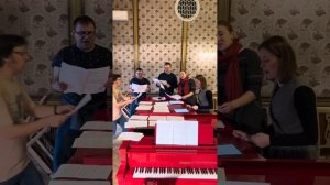 С. Левин „Die Schöpfung“из «Три афоризма И. Канта» для ансамбля a capella.Репетиция КАНТus firmus