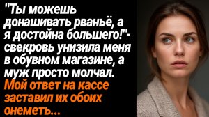 Жизненные Истории/Ты можешь донашивать рваньё, а я достойна большего,- крикнула свекровь
