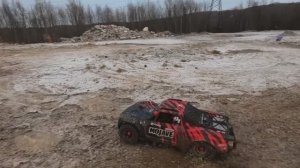 Последняя гонка на летней трассе, снег, грязь, ляпота.