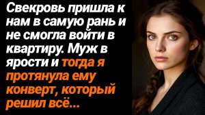 Жизненные Истории/Свекровь не смогла открыть дверь, муж в ярости, а я ему дала конверт, в котором