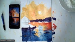 Дерево, вода, горы (мастихин)