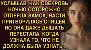 УСЛЫШАВ, КАК СВЕКРОВЬ НОЧЬЮ ОСТОРОЖНО ОТПЕРЛА ЗАМОК, НАСТЯ ПРИТВОРИЛАСЬ СПЯЩЕЙ, НО ОНА...