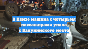 В Пензе машина с четырьмя пассажирами упала с Бакунинского моста