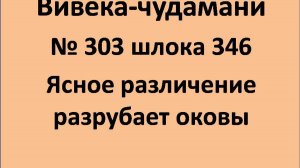 ВивекаЧудамани курс Свамини Видьянанды Сарасвати 303 шлока 346 Ясное различение разрубает оковы
