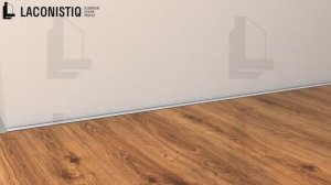 Установка микроплинтуса Laconistiq теневой плинтус